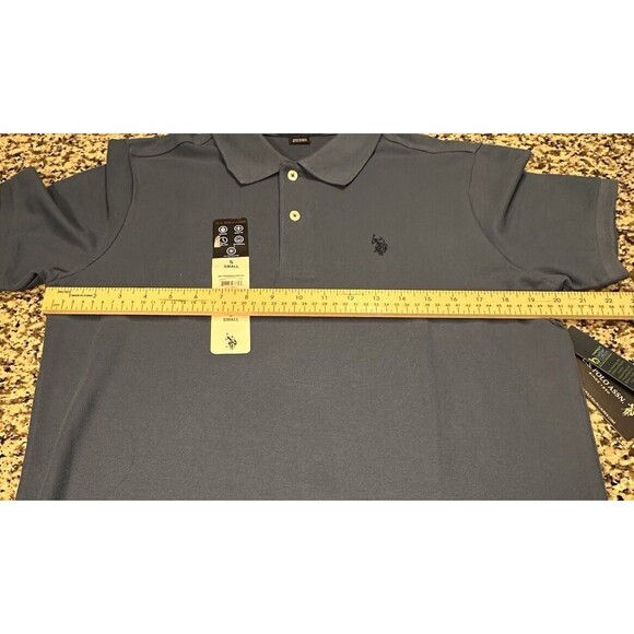 New U.S. Polo Assn. Size S NEW Men's Performance Pique Polo Shirt London Blue - Picture 9 of 10